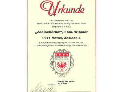 Holiday apartment In the guesthouse Zedlacherhof - Document photo 41