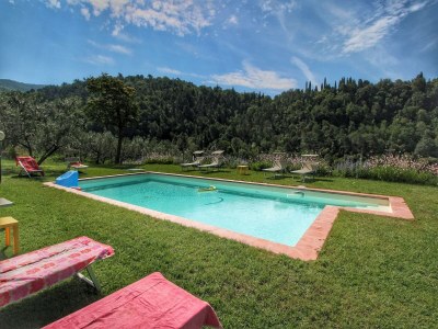 Apartment Ferienhaus in Chianti mit Pool und Aussicht in Castelfranco Piandiscò - Apartment