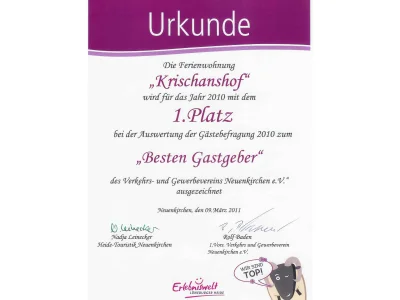 Holiday apartment Krischanshof ***** - Document photo 23