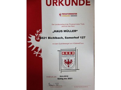 Holiday apartment Thaneller GÃ¤stehaus MÃ¼ller - Document photo 21