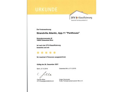 Apartment Penthouse - 1st row on the beach and sea Haus Atlantic - Document photo 21