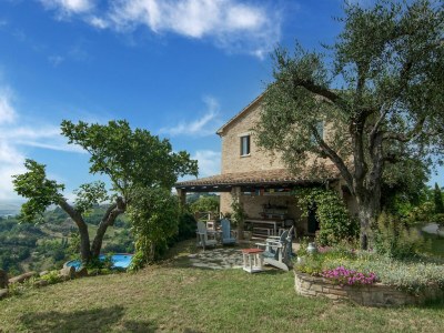 Cottage Villa in Vallefoglia mit Pool und Panorama - Outdoor photo 9