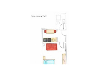 Apartment Apartm."C"-Wohn-Schlafraum/Dusche,WC,TV - Features photo 43