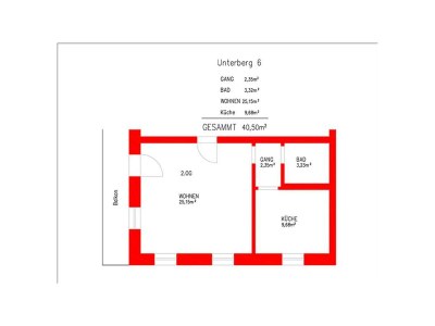 Apartment App."Unterberg 6" /Wohn-Schlafraum/DU,WC,Bal - Document photo 14
