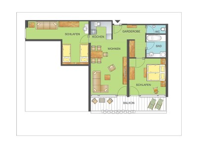 Apartment Ferienwohnung Kaiserblick für 2-6 Personen 82 m² - Features photo 23
