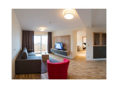 Apartment App. "Kat. I"- Wohn/Schlafraum, Doppelbett-Couch in Kössen - Apartment