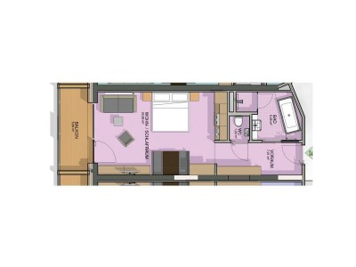 Apartment App. "Kat. I"- Wohn/Schlafraum, Doppelbett-Couch - Document photo 19