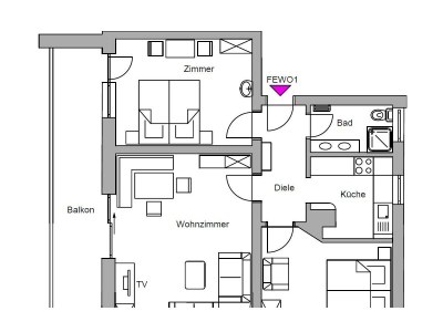 Apartment App. Typ I /2 Schlafräume/Bad, WC,Balkon - Features photo 28