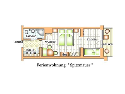 Apartment "Spitzmauer"/Wohn-Schlafraum/Dusche, WC - Features photo 21