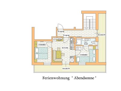 Apartment Ferienwohnung Abendsonne/2 Schlafräume/Dusche/WC - Features photo 34