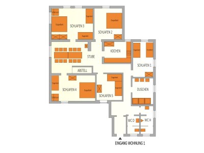 Apartment Apartment "1" /5 Schlafräume/Dusche, WC - Features photo 21