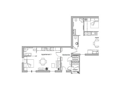 Apartment Appartement 2/Fewo, Dusche, WC, 2 Schlafräume - Outdoor photo 9