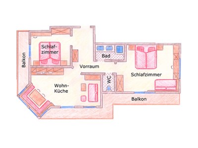 Apartment Apartment B/2 Schlafräume/Dusche, WC - Features photo 14