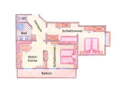 Apartment Apartment C/2 Schlafräume/Dusche, WC - Features photo 13