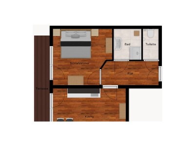 Apartment Apartment B/1 Schlafraum/Dusche, WC - Features photo 9