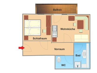 Apartment App. A2/2-Raum/40m²/DU, WC - Outdoor photo 12