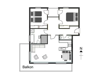 Apartment Appartement/Fewo, Dusche, WC, 2 Schlafräume - Features photo 11
