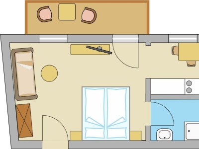 Apartment Studio mit Küche & Balkon im Gartenhotel Rosenhof - Features photo 70