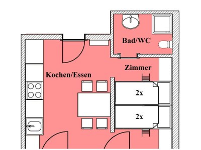 Apartment Apartment Nr. 8 mit 1 Schlafraum/Dusche - Features photo 21
