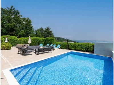 Villa Villa THALASSA mit beheiztem Pool und Meerblick bei Opatija - Outdoor photo 2