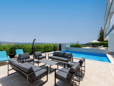 Villa Villa THALASSA mit beheiztem Pool und Meerblick bei Opatija - Outdoor photo 4