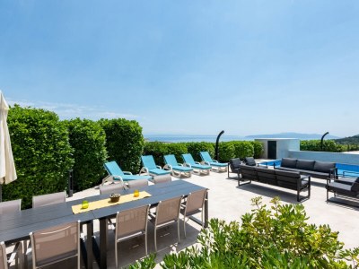 Villa Villa THALASSA mit beheiztem Pool und Meerblick bei Opatija - Outdoor photo 9