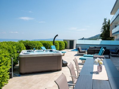 Villa Villa THALASSA mit beheiztem Pool und Meerblick bei Opatija - Outdoor photo 14