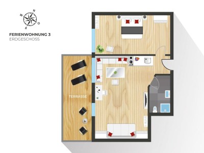Apartment Apartment - 1 Schlafraum  DU/WC  "Typ 3" - Features photo 9