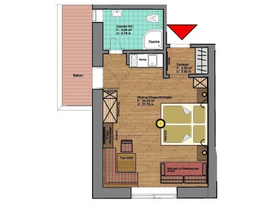 Apartment 1-Zimmer-Appartement für bis zu 3 Personen - Features photo 6