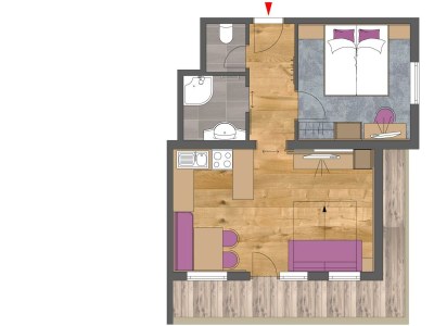 Apartment App. Ahornspitze, 1 Schlafzimmer, mit Balkon - Features photo 58