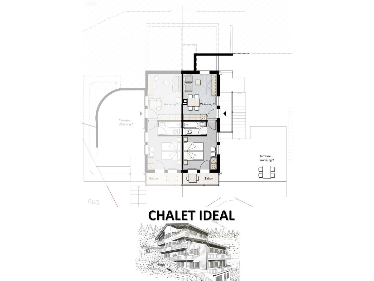 Apartment 3-Bettwohnung Nr. 2