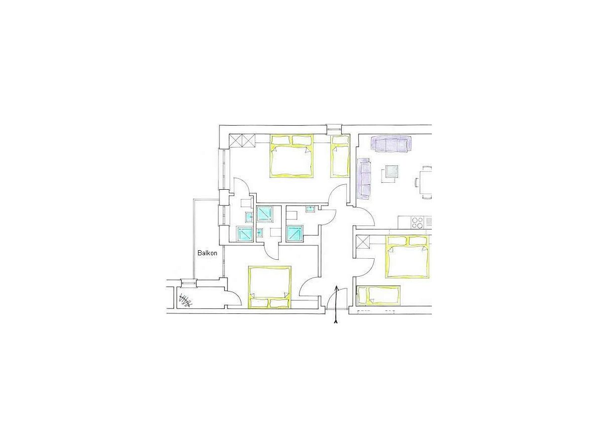 Apartment 6-Bettwohnung