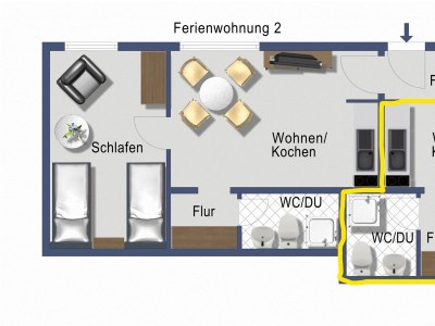 Apartment 2-Bett-Wohnung "Am See" 1 - Features photo 17