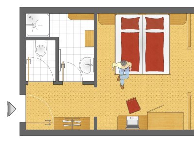 Holiday room Wohn- Schlafzimmer mit Balkon / Halbpension - Features photo 105