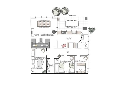 Apartment 6-Bett-Ferienwohnung EifelBleibe 2 - Features photo 52