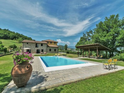 Cottage Luxusvillen in Poppi mit beheiztem Pool - Outdoor photo 15