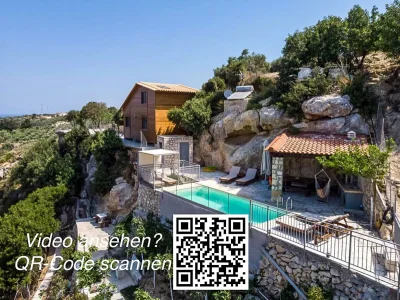 Holiday house Vara on the Rocks - Watch Video | Pool & Sea View in Rethymnon - Holiday house