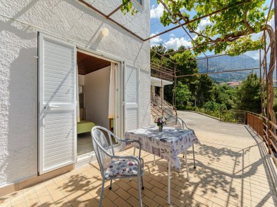 Apartment Rooms Sani - Double Room with Terrace and Sea View (S1) in Makarska Riviera - Apartment