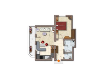 Apartment 2-Zimmer Appartement 45m² - Features photo 46