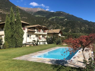 Apartment Wohnung in Goldrain mit Pool und Bergblick in Goldrain - Apartment