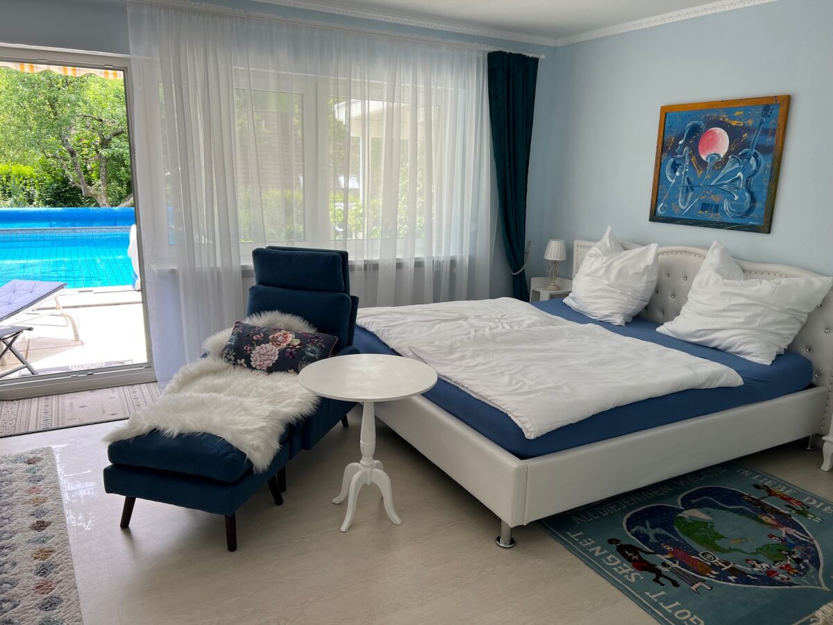 Holiday apartment pool view