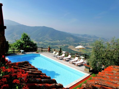 Villa Villa in der Toskana mit Pool und Talblick in Castiglion Fiorentino - Villa