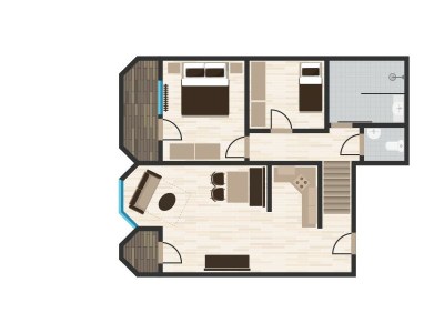 Holiday room Appartement-Wohnung Opal - 2 Schlafräume in Mittelberg - Holiday room