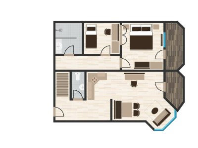 Holiday room Appartement-Wohnung Opal - 2 Schlafräume - Features photo 26