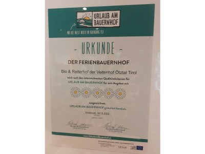 Holiday apartment Sonate in organic & equestrian farm the Veitenhof - Document photo 42