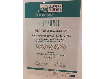 Holiday apartment Tessadina in the organic & equistrian farm the Veitenhof - Document photo 42