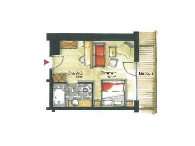 Holiday room Doppelzimmer ALPENJUWEL mit Dusche, WC - Features photo 14