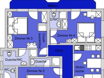 Apartment Wohnung 6-7 Pers./3 Schlafraum/DU, WC - Features photo 16