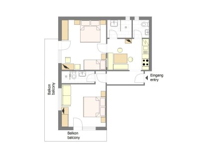 Apartment "TYP 5"(2-5 Pers.)/2 Schlafräume/Bad, WC - Features photo 8