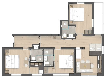 Apartment Wohnung 4/ 3 Schlafzimmer Kombination aus FW 2 & 3 - Features photo 16